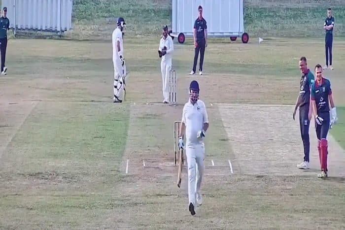 Watch: Video Goes Viral On Twitter After Batsman Forgets To Wear Protective Gear During A Match